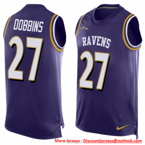 Nike Ravens #27 J.K. Dobbins Purple Team Color Men's Stitched NFL Limited Tank Top Jersey Nike Ravens #27 J.K. Dobbins Purple Team Color Men's Stitched NFL Limited Tank Top Jersey