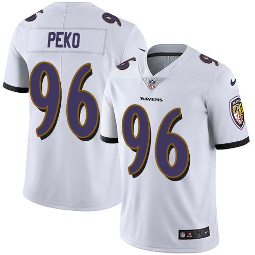 Nike Ravens #96 Domata Peko Sr White Men's Stitched NFL Vapor Untouchable Limited Jersey Nike Ravens #96 Domata Peko Sr White Men's Stitched NFL Vapor Untouchable Limited Jersey