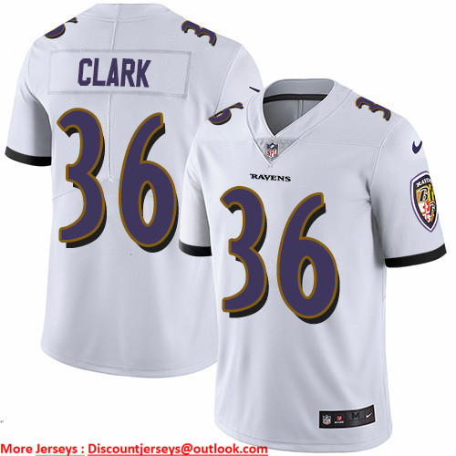 Nike Ravens #36 Chuck Clark White Men's Stitched NFL Vapor Untouchable Limited Jersey Nike Ravens #36 Chuck Clark White Men's Stitched NFL Vapor Untouchable Limited Jersey