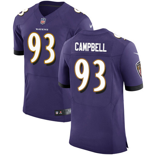 Nike Ravens #93 Calais Campbell Purple Team Color Men's Stitched NFL Vapor Untouchable Elite Jersey Nike Ravens #93 Calais Campbell Purple Team Color Men's Stitched NFL Vapor Untouchable Elite Jersey