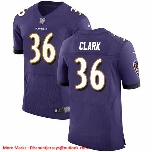 Nike Ravens #36 Chuck Clark Purple Team Color Men's Stitched NFL Vapor Untouchable Elite Jersey Nike Ravens #36 Chuck Clark Purple Team Color Men's Stitched NFL Vapor Untouchable Elite Jersey