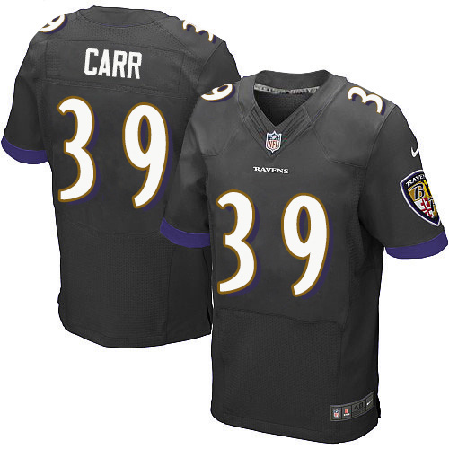 Nike Ravens #39 Brandon Carr Black Alternate Men's Stitched NFL New Elite Jersey Nike Ravens #39 Brandon Carr Black Alternate Men's Stitched NFL New Elite Jersey