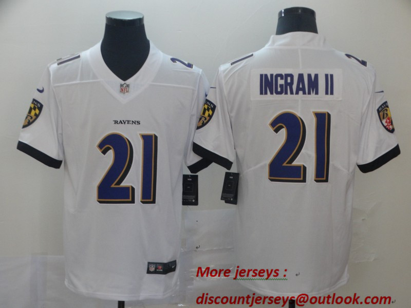 Nike Ravens 21 Mark Ingram II White Vapor Untouchable Limited Jersey
