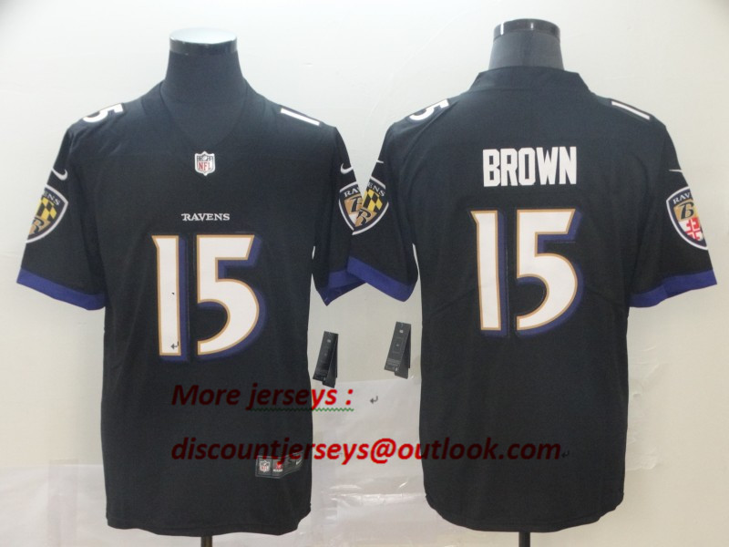 Ravens 15 Marquise Brown Black Alternate Vapor Untouchable Limited Jersey Ravens 15 Marquise Brown Black Alternate Vapor Untouchable Limited Jersey