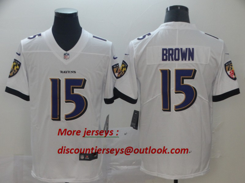 Ravens 15 Marquise Brown White Vapor Untouchable Limited Jersey Ravens 15 Marquise Brown White Vapor Untouchable Limited Jersey