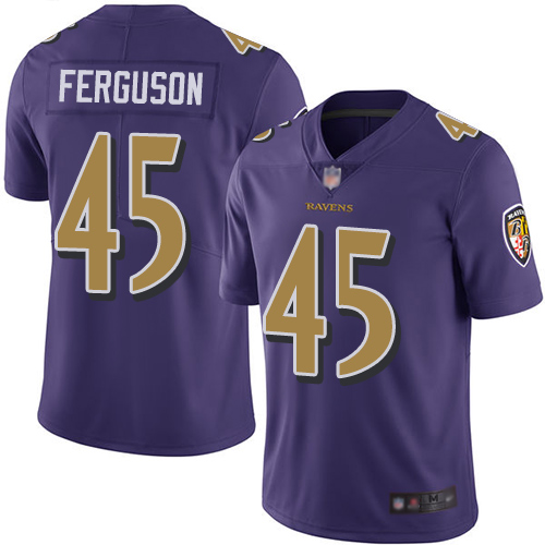 Ravens #45 Jaylon Ferguson Purple Men's Stitched Football Limited Rush Jersey Ravens #45 Jaylon Ferguson Purple Men's Stitched Football Limited Rush Jersey