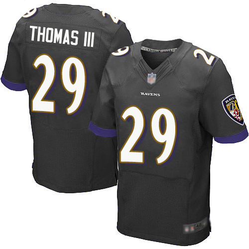 Ravens #29 Earl Thomas III Black Alternate Men's Stitched Football New Elite Jersey Ravens #29 Earl Thomas III Black Alternate Men's Stitched Football New Elite Jersey