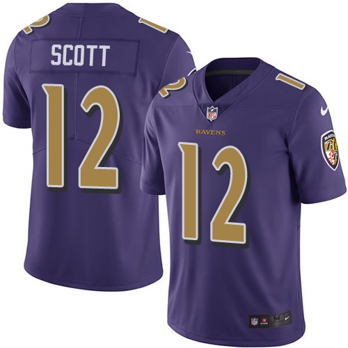 Nike Ravens 12 Jaleel Scott Purple Color Rush Limited Jersey Nike Ravens 12 Jaleel Scott Purple Color Rush Limited Jersey
