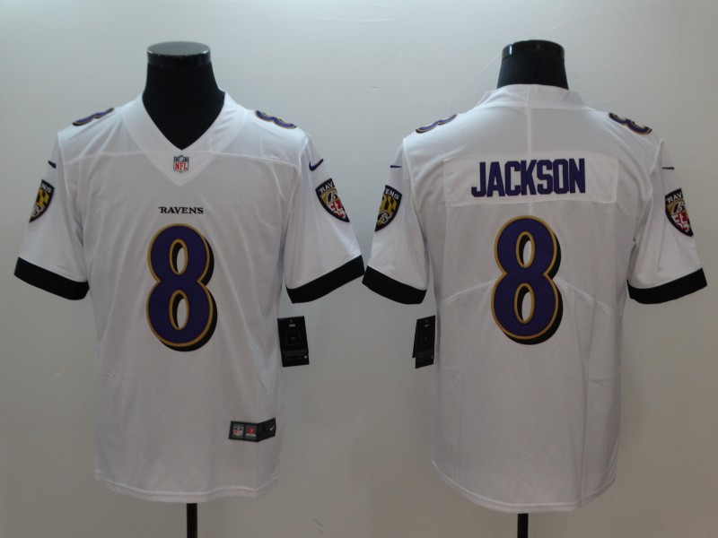 Nike Ravens #8 Lamar Jackson White Vapor Untouchable Limited Jersey Nike Ravens #8 Lamar Jackson White Vapor Untouchable Limited Jersey