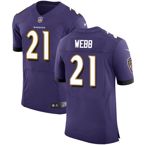 Nike Ravens #21 Lardarius Webb Purple Team Color Men's Stitched NFL Vapor Untouchable Elite Jersey Nike Ravens #21 Lardarius Webb Purple Team Color Men's Stitched NFL Vapor Untouchable Elite Jersey
