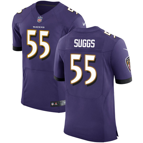 Nike Ravens #55 Terrell Suggs Purple Team Color Men's Stitched NFL Vapor Untouchable Elite Jersey Nike Ravens #55 Terrell Suggs Purple Team Color Men's Stitched NFL Vapor Untouchable Elite Jersey