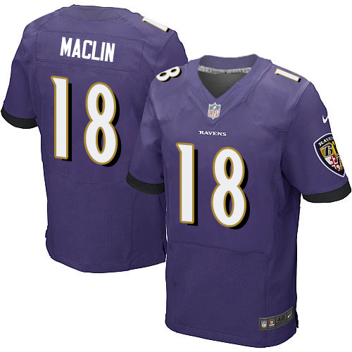 Nike Ravens #18 Jeremy Maclin Purple Team Color Men's Stitched NFL New Elite Jersey Nike Ravens #18 Jeremy Maclin Purple Team Color Men's Stitched NFL New Elite Jersey
