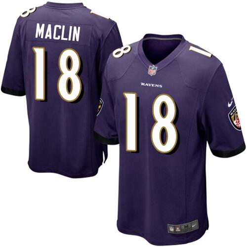 Nike Ravens #18 Jeremy Maclin Purple Men's Stitched NFL Limited Jersey Nike Ravens #18 Jeremy Maclin Purple Men's Stitched NFL Limited Jersey