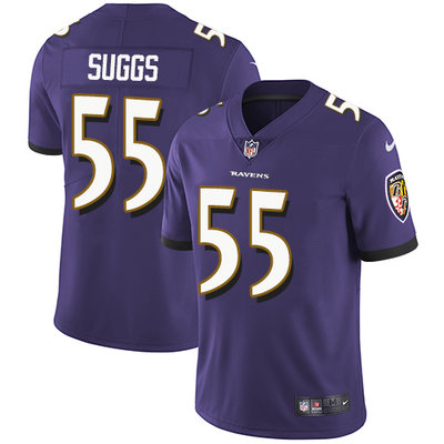 Nike Ravens #55 Terrell Suggs Purple Team Color Men's Stitched NFL Vapor Untouchable Limited Jersey Nike Ravens #55 Terrell Suggs Purple Team Color Men's Stitched NFL Vapor Untouchable Limited Jersey
