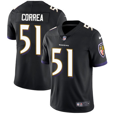 Nike Ravens #51 Kamalei Correa Black Alternate Men's Stitched NFL Vapor Untouchable Limited Jersey Nike Ravens #51 Kamalei Correa Black Alternate Men's Stitched NFL Vapor Untouchable Limited Jersey