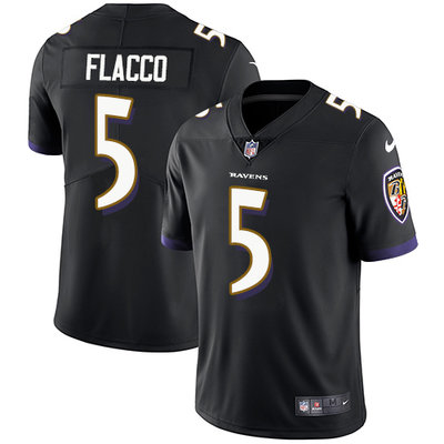 Nike Ravens #5 Joe Flacco Black Alternate Men's Stitched NFL Vapor Untouchable Limited Jersey Nike Ravens #5 Joe Flacco Black Alternate Men's Stitched NFL Vapor Untouchable Limited Jersey