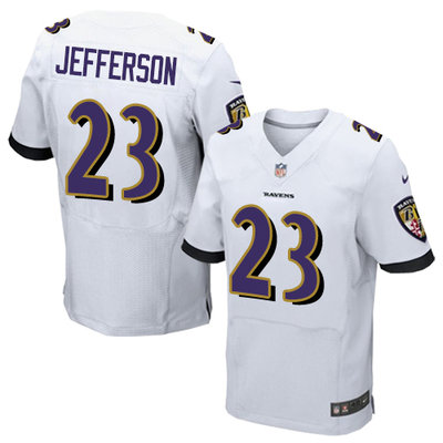 Nike Ravens #23 Tony Jefferson White Men's Stitched NFL New Elite Jersey Nike Ravens #23 Tony Jefferson White Men's Stitched NFL New Elite Jersey