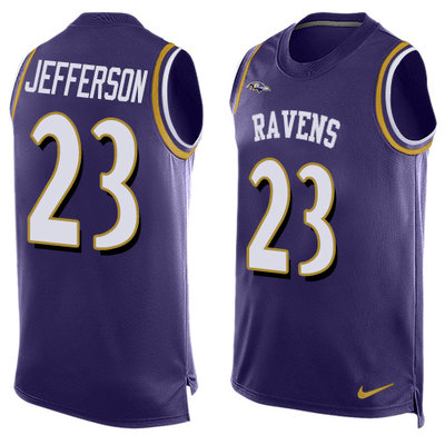 Nike Ravens #23 Tony Jefferson Purple Team Color Men's Stitched NFL Limited Tank Top Jersey Nike Ravens #23 Tony Jefferson Purple Team Color Men's Stitched NFL Limited Tank Top Jersey