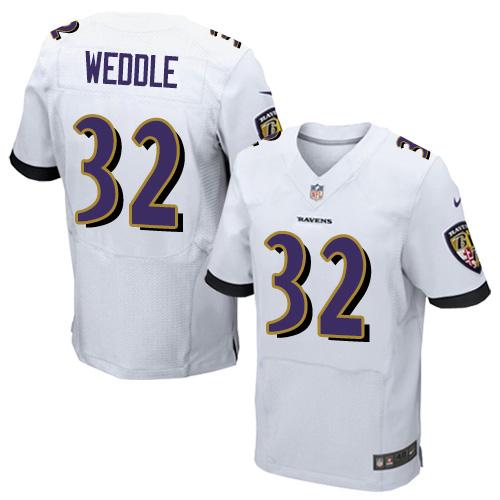 Nike Ravens #32 Eric Weddle White Men's Stitched NFL New Elite Jersey Nike Ravens #32 Eric Weddle White Men's Stitched NFL New Elite Jersey