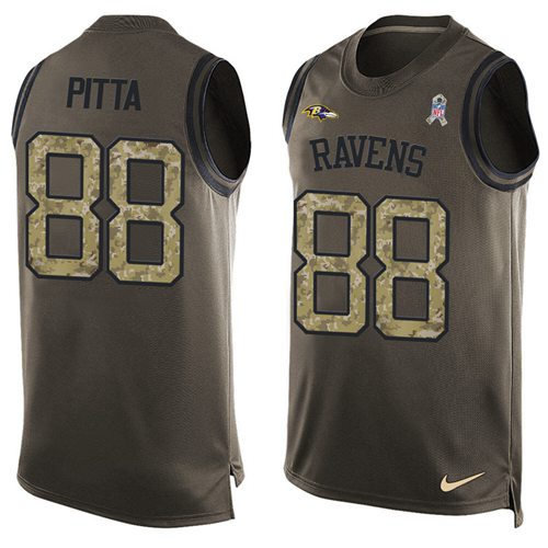 Nike Ravens #88 Dennis Pitta Green Men's Stitched NFL Limited Salute To Service Tank Top Jersey Nike Ravens #88 Dennis Pitta Green Men's Stitched NFL Limited Salute To Service Tank Top Jersey
