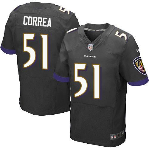 Nike Ravens #51 Kamalei Correa Black Alternate Men's Stitched NFL New Elite Jersey Nike Ravens #51 Kamalei Correa Black Alternate Men's Stitched NFL New Elite Jersey