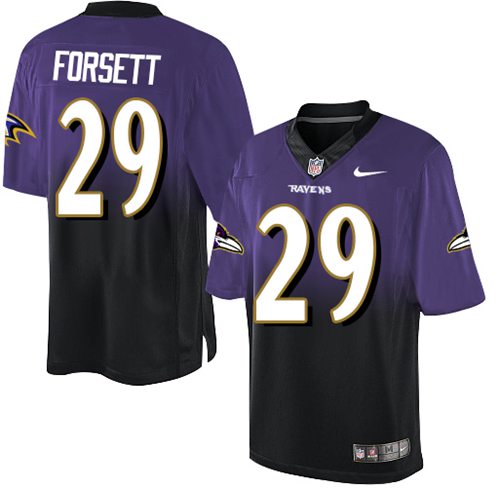 Nike Ravens #29 Justin Forsett Purple Black Men's Stitched NFL Elite Fadeaway Fashion Jersey Nike Ravens #29 Justin Forsett Purple Black Men's Stitched NFL Elite Fadeaway Fashion Jersey