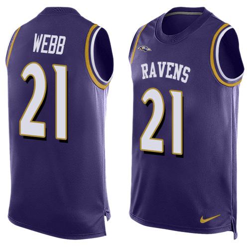 Nike Ravens #21 Lardarius Webb Purple Team Color Men's Stitched NFL Limited Tank Top Jersey Nike Ravens #21 Lardarius Webb Purple Team Color Men's Stitched NFL Limited Tank Top Jersey