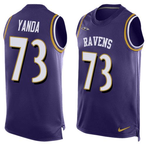 Nike Ravens #73 Marshal Yanda Purple Team Color Men's Stitched NFL Limited Tank Top Jersey Nike Ravens #73 Marshal Yanda Purple Team Color Men's Stitched NFL Limited Tank Top Jersey
