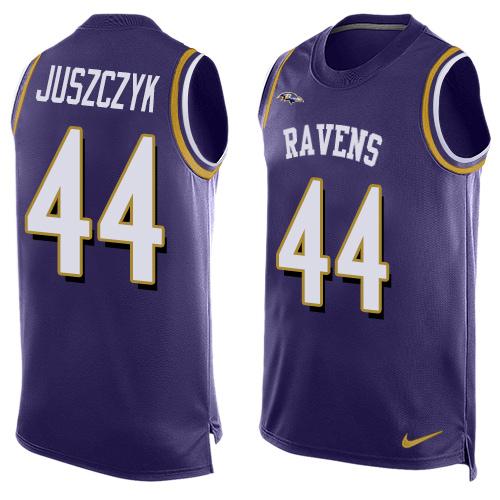Nike Ravens #44 Kyle Juszczyk Purple Team Color Men's Stitched NFL Limited Tank Top Jersey Nike Ravens #44 Kyle Juszczyk Purple Team Color Men's Stitched NFL Limited Tank Top Jersey