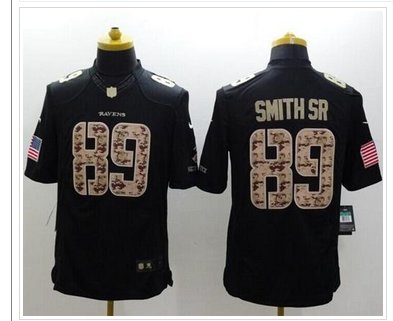 New Baltimore Ravens #89 Steve Smith Sr Black NFL Limited Salute to Service jersey New Baltimore Ravens #89 Steve Smith Sr Black NFL Limited Salute to Service jersey
