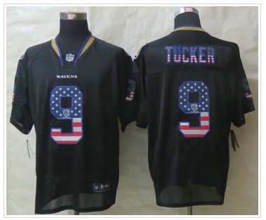 NEW Baltimore Ravens #9 Justin Tucker USA Flag Fashion Black Elite Jerseys NEW Baltimore Ravens #9 Justin Tucker USA Flag Fashion Black Elite Jerseys
