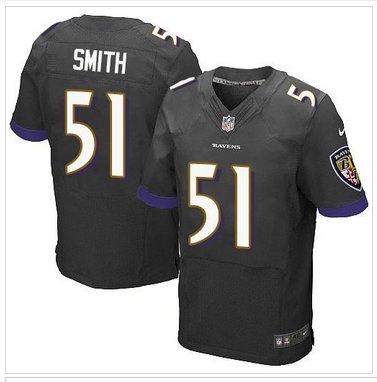 NEW Baltimore Ravens #51 Daryl Smith Black Alternate NFL New Elite Jersey