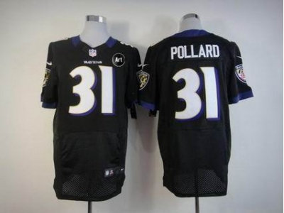NEW Baltimore Ravens #31 Bernard pollard black jerseys(Elite Art Patch)
