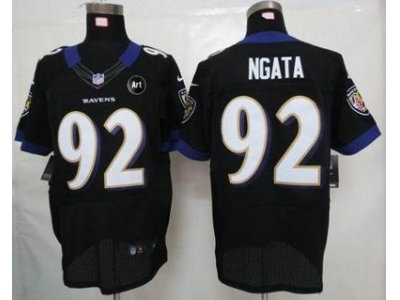NEW Baltimore Ravens #92 Haloti Ngata black jerseys(Elite Art Patch)