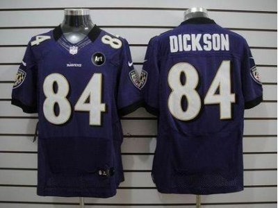 NEW Baltimore Ravens #84 Dickson purple jerseys(Elite Art Patch)
