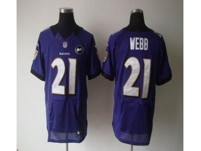 NEW Baltimore Ravens #21 webb purple jerseys(Elite Art Patch)