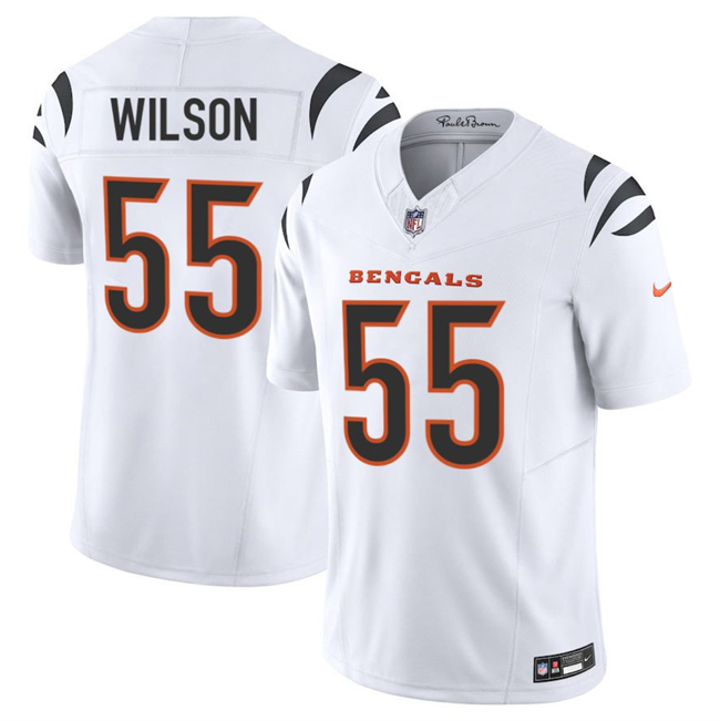 Men's Cincinnati Bengals #55 Logan Wilson White 2025 F.U.S.E. Vapor Untouchable Limited Stitched Football Jersey Men's Cincinnati Bengals #55 Logan Wilson White 2025 F.U.S.E. Vapor Untouchable Limited Stitched Football Jersey