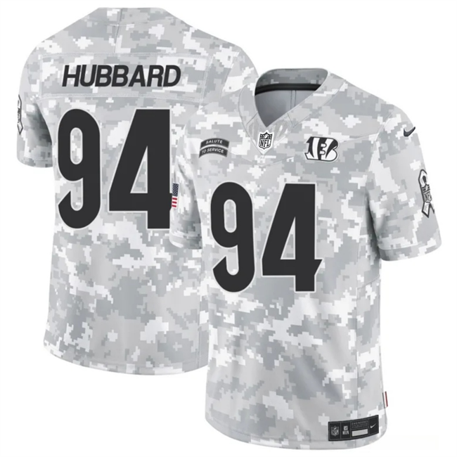 Men's Cincinnati Bengals #94 Sam Hubbard 2024 F.U.S.E Arctic Camo Salute To Service Limited Stitched Football Jersey Men's Cincinnati Bengals #94 Sam Hubbard 2024 F.U.S.E Arctic Camo Salute To Service Limited Stitched Football Jersey