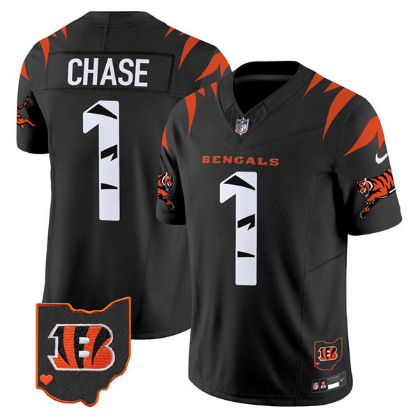Men's Cincinnati Bengals #1 Ja'Marr Chase Black F.U.S.E. Special Vapor Untouchable Limited Stitched Football Jersey Men's Cincinnati Bengals #1 Ja'Marr Chase Black F.U.S.E. Special Vapor Untouchable Limited Stitched Football Jersey