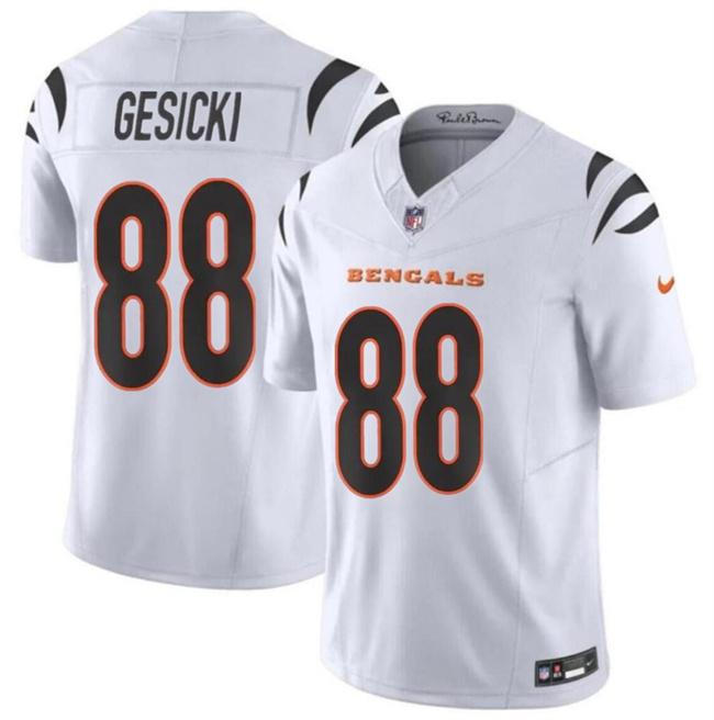Men's Cincinnati Bengals #88 Mike Gesicki White 2024 F.U.S.E. Vapor Untouchable Limited Stitched Jersey Men's Cincinnati Bengals #88 Mike Gesicki White 2024 F.U.S.E. Vapor Untouchable Limited Stitched Jersey