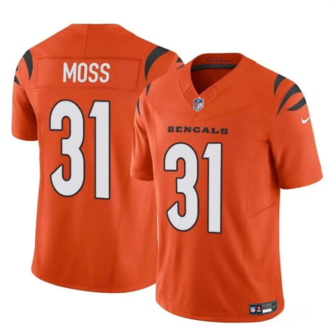 Men's Cincinnati Bengals #31 Zack Moss Orange 2024 F.U.S.E. Vapor Untouchable Limited Stitched Jersey Men's Cincinnati Bengals #31 Zack Moss Orange 2024 F.U.S.E. Vapor Untouchable Limited Stitched Jersey
