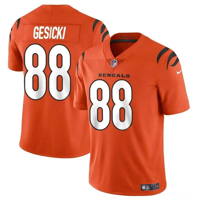 Men's Cincinnati Bengals #88 Mike Gesicki Orange Vapor Untouchable Limited Stitched Jersey Men's Cincinnati Bengals #88 Mike Gesicki Orange Vapor Untouchable Limited Stitched Jersey