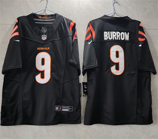 Men's Cincinnati Bengals #9 Joe Burrow Black 2023 F.U.S.E. Vapor Untouchable Limited Stitched Jersey Men's Cincinnati Bengals #9 Joe Burrow Black 2023 F.U.S.E. Vapor Untouchable Limited Stitched Jersey