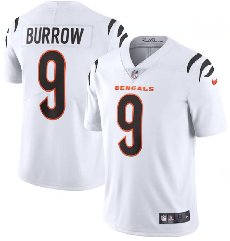 Nike Bengals 9 Joe Burrow White Vapor Limited Jersey Nike Bengals 9 Joe Burrow White Vapor Limited Jersey