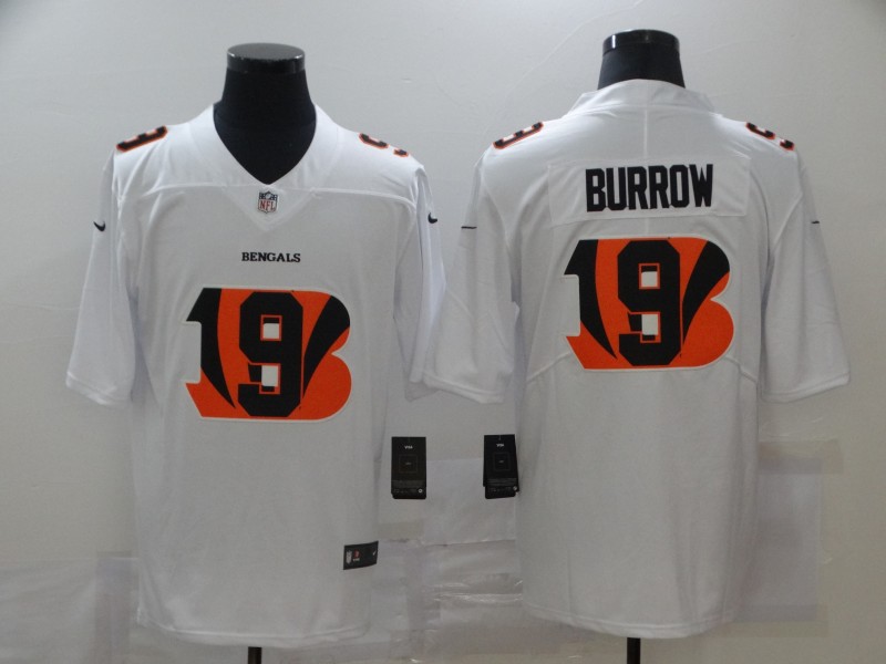 Nike Bengals 9 Joe Burrow White Shadow Logo Limited Jersey Nike Bengals 9 Joe Burrow White Shadow Logo Limited Jersey