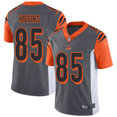Nike Bengals #85 Tee Higgins Silver Men's Stitched NFL Limited Inverted Legend Jersey Nike Bengals #85 Tee Higgins Silver Men's Stitched NFL Limited Inverted Legend Jersey