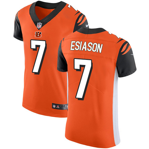 Nike Bengals #7 Boomer Esiason Orange Alternate Men's Stitched NFL Vapor Untouchable Elite Jersey Nike Bengals #7 Boomer Esiason Orange Alternate Men's Stitched NFL Vapor Untouchable Elite Jersey