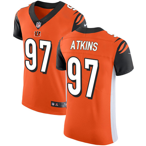 Nike Bengals #97 Geno Atkins Orange Alternate Men's Stitched NFL Vapor Untouchable Elite Jersey Nike Bengals #97 Geno Atkins Orange Alternate Men's Stitched NFL Vapor Untouchable Elite Jersey