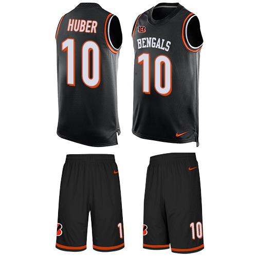 Nike Bengals #10 Kevin Huber Black Team Color Men's Stitched NFL Limited Tank Top Suit Jersey Nike Bengals #10 Kevin Huber Black Team Color Men's Stitched NFL Limited Tank Top Suit Jersey