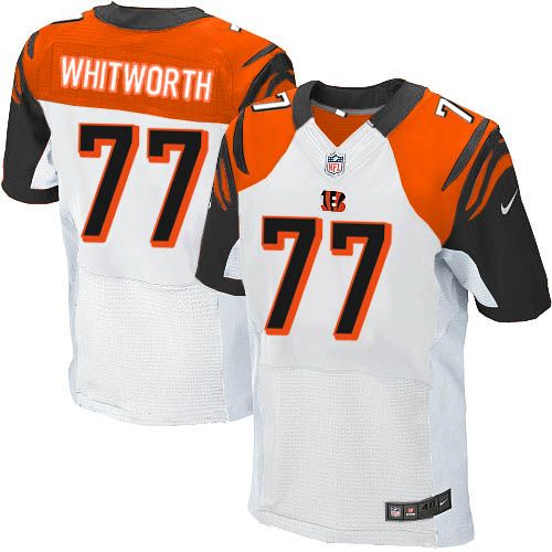 Nike Bengals #77 Andrew Whitworth White Men's Stitched NFL Elite Jersey Nike Bengals #77 Andrew Whitworth White Men's Stitched NFL Elite Jersey